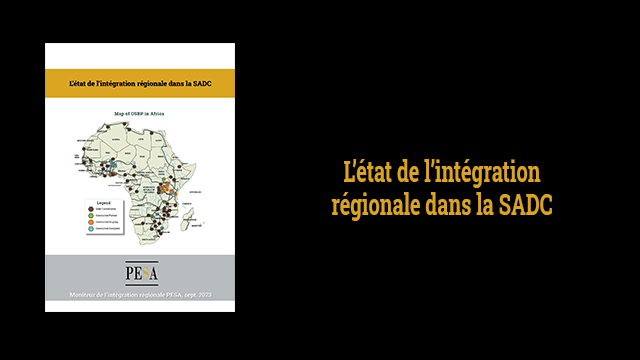 L'état de l'intégration régionale dans la SADC [FR]